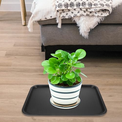 Yardwe Black Plastic Boot Tray - Multi-Purpose Waterproof Shoe Mat for Indoor and Outdoor Use, for Entryways, Mudrooms, and Pet Bowls - Image 5