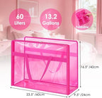 Blanket Storage Bags 4 Pack 60L Clothes Comforter Bedding Container Pink - Image 2