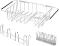 NiuYichee Stainless Steel Dish Drying Rack (15" L X 11" W X 4.1" H), Expandable Drain Rack Over Sink, Dish Drainer Rack in Sink, with Utensil Holder & 4 Hooks Cup Hanger by NiuYichee
