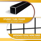 2 Packs 3' x 6' Grid Wall Panels Standing Wire Grid, Sturdy Display Rack with T-Base Wheels Freestanding Gridwall Panel Tower for Shows, Black - Image 4