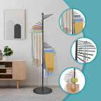 Scarf Rack Freestanding Metal Scarf Display Stand Spiral Hijab Organizer - Image 3