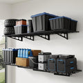 FLEXIMOUNTS 4-Pack 2x4ft Wall Shelf Garage Storage Rack Wall Mounted, Black by FLEXIMOUNTS