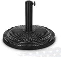 FRUITEAM 15" 26.5 lbs Round Patio Umbrella Base Pre-Filled Umbrella Stand Sun-Flower-Pattern Heavy Duty Market Umbrella Base Stand for Patio, Outdoor, Swimming Pool, Black by FRUITEAM