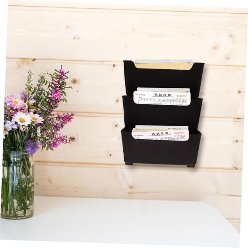 Holibanna 1Set Wall Mounted File Organizer Rack Multifunctional Clear Document Holder for Office Home Stylish Mail Receipt Magazine Storage - Image 5