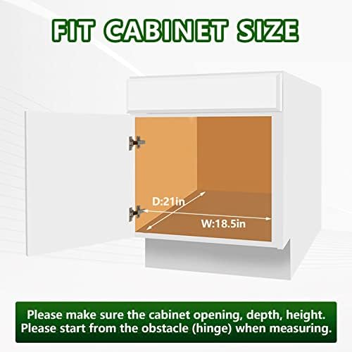 LOVMOR Pull Out Cabinet Organizer 17" W x 18" D, Kitchen Cabinet Pull Out Shelves Slide Out Storage… - Image 4