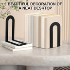 Chunful 12 Pcs Black Metal BookEnds Shelves, 7.5 x 5.75 x 3.5 in - Image 2