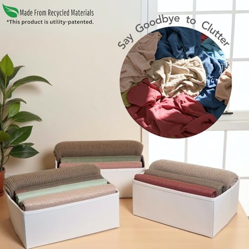 PLIIO 7-Pack Large Filers, Foldable Clothes Organizer - Durable Tshirt Folder - Shirt Folding Organizer for Wardrobe Drawer - Image 2