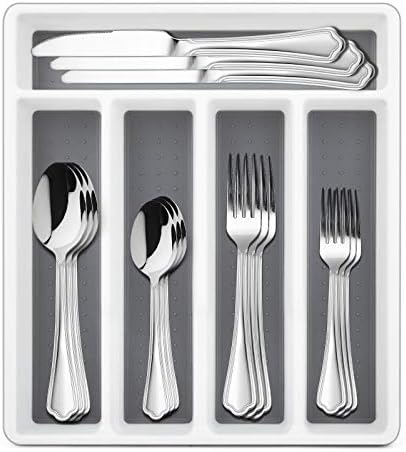 HaWare 40-Piece Silverware Set with Drawer Organizer Tray by HaWare