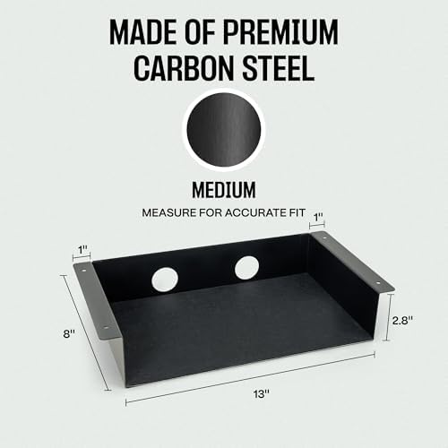 COREMINDED Under Desk Storage Shelf - Carbon Steel Under Desk Tray with Cable Management, Mountable Add-On Shelf for Table & Office Desks (13" x 8" x 2.8") - Image 2