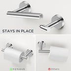 FORIOUS Bathroom Accessories, 4-Piece Bathroom Hardware Set - 24" Towel Bar - Image 5