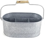 Alpha Living Home Farmhouse Utensils Caddy, Antique Gray, 18.5 x 14.5 x 3 in - Image 4