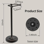 Toilet Paper Holder Stand, Freestanding Toilet Paper Holder,Farmhouse Post Pivoting Toilet Paper Stand with Stable Weighted Base,Stainless Steel Tissue Roll Holder Stand for Bathroom,Oil Rubbed Bronze - Image 2
