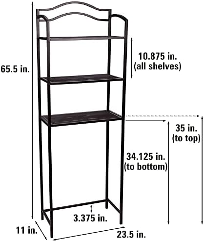Household Essentials Bronze Iron Arch Over-Toilet Shelf - Image 3