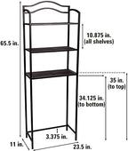 Household Essentials Bronze Iron Arch Over-Toilet Shelf - Image 3