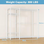 Ulif F7 Clothes Rack Heavy Duty, Clothing Racks for Hanging Clothes, White - Image 5
