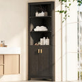 INNOD 69" Tall Corner Shelf with Doors, 6-Tier Corner Storage Cabinet with Doors, Space Saver Shelf for Bathroom, Bathroom Floor Cabinet for Living Room Kitchen, Hallway by INNODToddlerTower