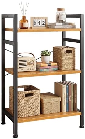 DUMOS 3 Tier Bookshelf, Home Office Bookcase Shelf Storage Organizer by DumosLifestyle