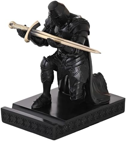 Medieval Templar Vanguard Officer Knight Pen Holder Desk Organizers Black by NCQIXIAO