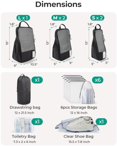 BAGSMART Compression Packing Cubes for Travel Essentials - Image 3