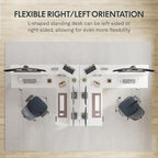 FLEXISPOT Reversible L-Shaped Corner Standing Desk with Monitor Shelf - Image 4