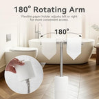 Toilet Paper Holder Stand Freestanding, Heavy Duty Bathroom Tissue Holder Brushed Nickel - Image 6