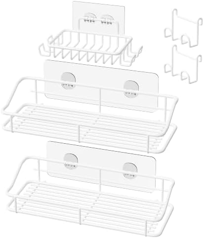 Nieifi Shower Caddy Adhesive, Shower Shelves, Shampoo Holder for Bathroom by Nieifi