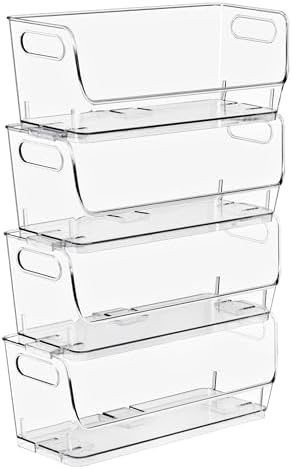 Sorbus Clear Pantry Organizer with Stackable Storage Bins, Open Front by Sorbus