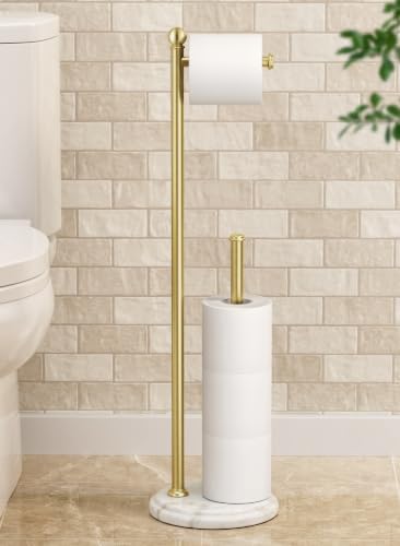 KES 29" H Anti-Wobble Toilet Paper Holder Stand with 3X Weighted Base by KES