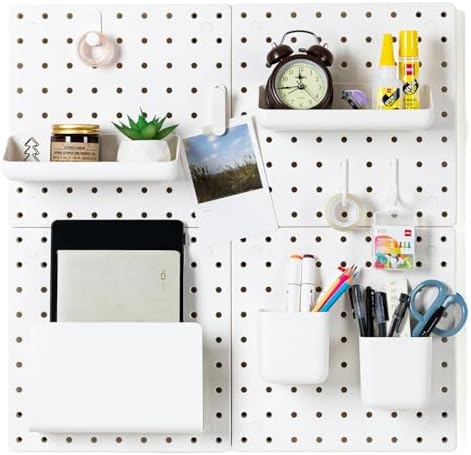 VUSIGN Peg Board Combination Kit 22"x22" Pegboards, White by VUSIGN