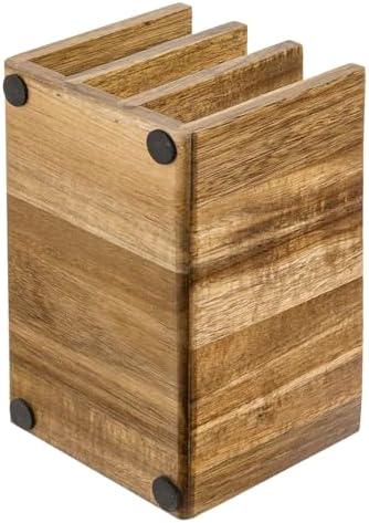 MyGift 3 Slot Premium Acacia Solid Wood Mail Holder, Entryway Countertop Letter Organizer, Office Desktop File Sorter, Bill Divider, Envelope Storage Bin - Image 7