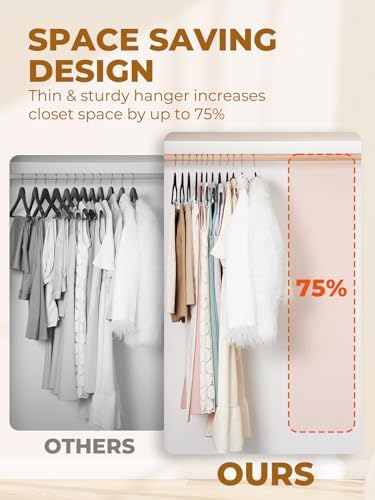 HOUSE DAY Velvet Skirt Hangers 48 Pack, Black Hanger with Adjustable Clips - Image 5