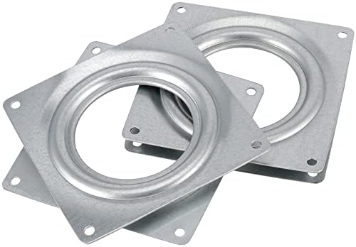 25 Pack 4 Inch Lazy Susan Hardware Kit, Zinc-Plated Swivel Plate, Square Rotating Bearing Turntable for Serving Trays, Kitchen Storage Racks, Craft Project - Image 5