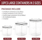 PRAKI 10 PCS Flour Sugar Storage Containers for Organizers and Storage - Image 2