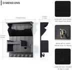 DOPACE Handcrafted Pine Wood Mail Organizer & Key Holder, Black - Image 3