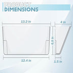 Gawerk 6 Pack Clear Single Pocke Hanging Wall Mount File Holder Organizer - Image 2
