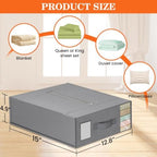 WOWBOX Sheet Organizers and Storage,Closet Bed Sheet Organizer Under Bed Storage and Organization with Label Cards & Clear Window for Bedding Sheets,Duvet Covers,Blankets (10 Pack，Gray) - Image 5