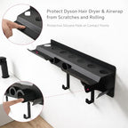 Dyson Airwrap Holder Wall Mount, 2in1 Dyson Airwrap Organizer and Dyson Hair Dryer Holder, Dyson Hair Dryer Stand Compatible with Dyson Airwrap Styler & Supersonic Nural Black BANJEKT - Image 3