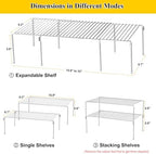 Stacking Kitchen Cabinet Organizer Shelf Risers Plate Rack - Image 5