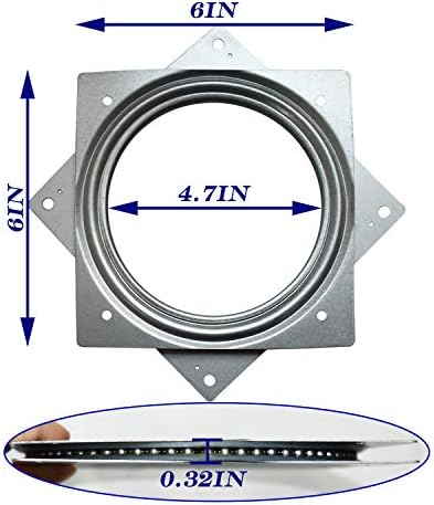 10Pack 6Inch Lazy Susan Hardware Square Rotating Bearing Plate Turntable - Image 2