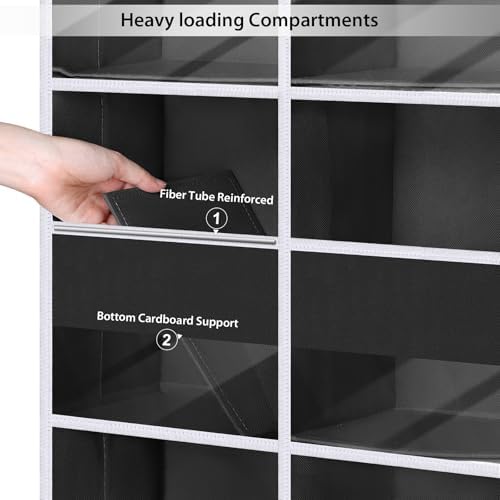 Univivi Upgraded Over the Door Organizer for Baby Nursery, Black, 6-Shelf - Image 5