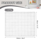 PATIKIL Wire Grid Panels Gridwall Panel 39" x 32" Black 2Pcs - Image 2