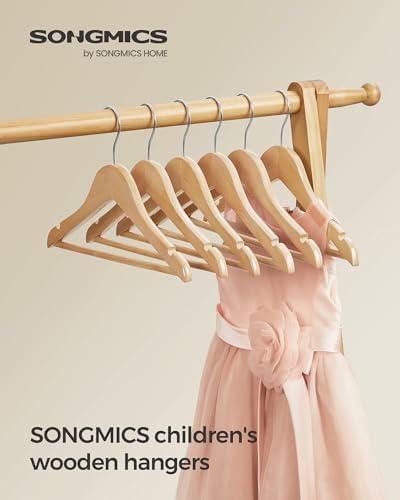 SONGMICS Baby Hangers 20 Pack, Kids Wooden Hangers for Children's Clothes - Image 2