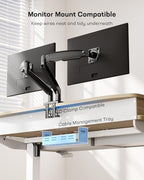 HUANUO 55 x 30 inch Electric Standing Desk with 2 Wood Drawers, Adjustable Height Sit Stand Desk for Home Office, Ergonomic Stand up Desk with 4 Memory Presets, 176 lbs Capacity, Natural Top - Image 6