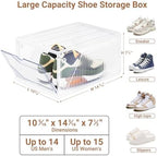 BROVIEW XX-Large Shoe Sneaker Storage Boxes for Size 14, 8 Pack Shoe Boxes - Image 2