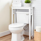 Alaterre Derby Over the Toilet Storage Shelf, White, 27”W x 8”D x 37”H - Image 3