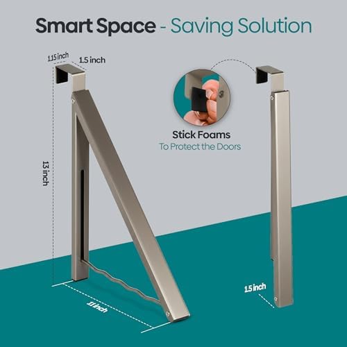 HOLDN’ STORAGE Over The Door Hanger, Single Foldable Rack Organizer, 2 Pack - Image 3