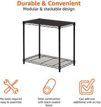 Amazon Basics 2-Shelf Stackable Storage, 13.3" D x 23.2" W x 22.2" H, Black - Image 3