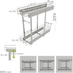 EZKAZA Pull Out Cabinet Organizer 7.5" W x 21" D, 2-Tier Kitchen Cabinet Pullout Shelf and Drawer Organizer Slide Out Pantry Storage Basket, 6.2" W x 21" D x 2.4" H for Bottom Basket Size - Image 3