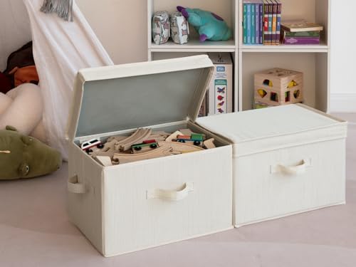 StorageWorks Fabric Storage Bins with Lids, Closet Storage Bins - Image 6
