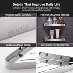 PureBox 2-Pack Corner Shower Caddy, SUS304 Stainless Steel Heavy Duty Wall Shelf, No-Drill Adhesive OR Screw Mount, 11.8" Rustproof Bathroom Organizer for Shower Kitchen RV Dorm - Image 3